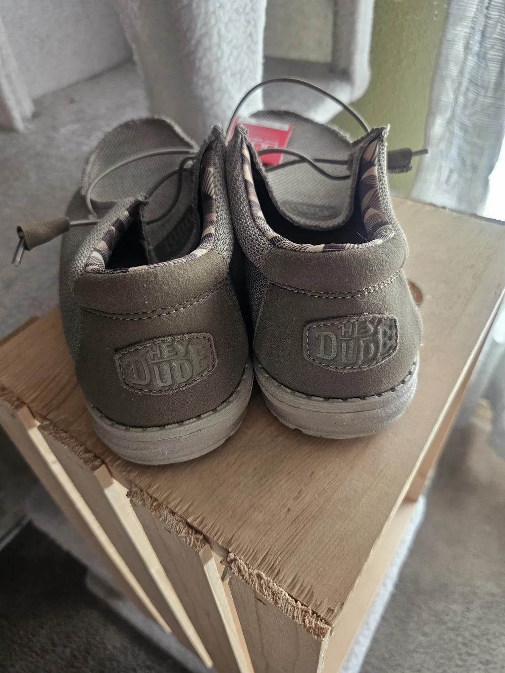 Hey Dude Men's Wally Slip-On Shoes in Taupe